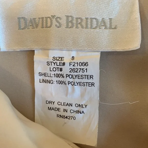 DAVID’S BRIDAL Off- Shoulder Gown - Picture 10 of 12